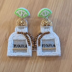 Beaded Tequila Bottle Earrings